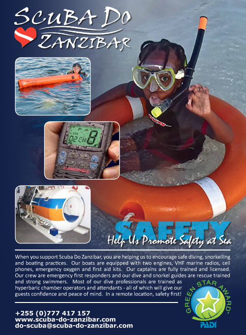 Scuba Do Zanzibar Sea Safety Poster - click to download