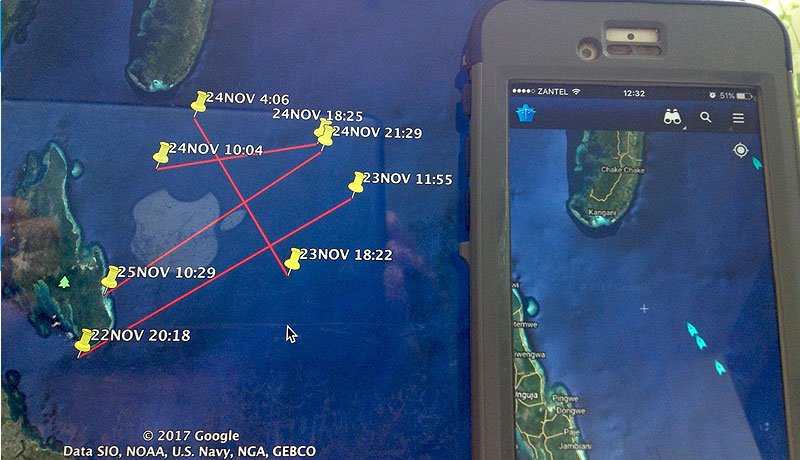 Monitoring seismic survey boat movements in relation to the continuously changing shooting plan